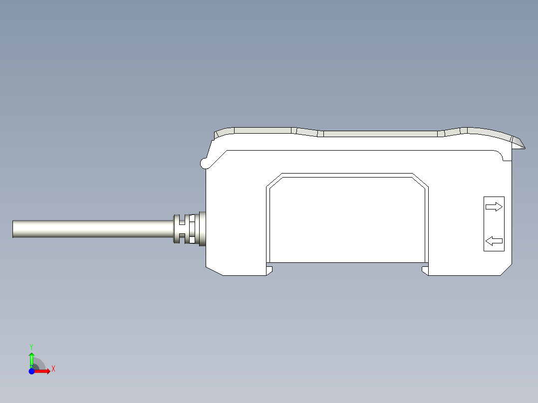 功能型双数显光纤传感器FR-J20_3D前视图