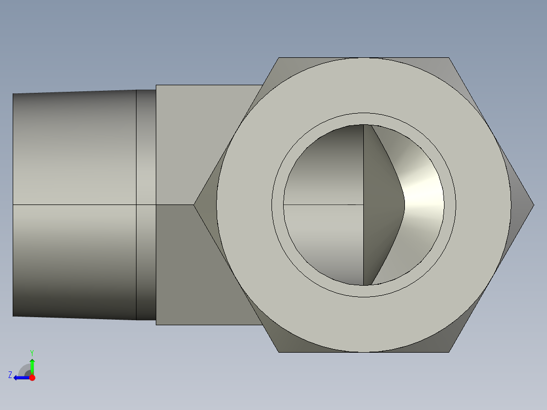 卡套式工业通用硬管接头20_cbu-s右视图