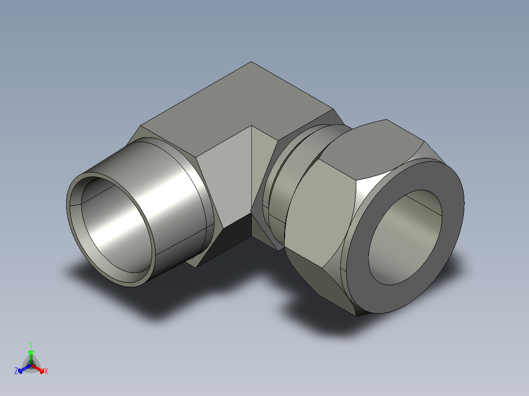 卡套式工业通用硬管接头20_cbu-s正等轴测图