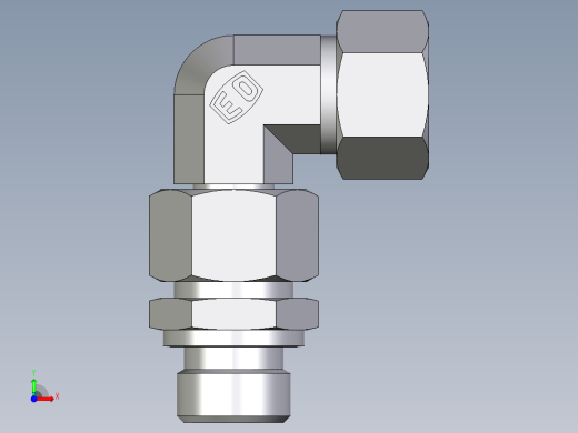 卡套式工业通用硬管接头EO_Assembled_adjustable_standpipe_elbow_EVW15LR71前视缩略图