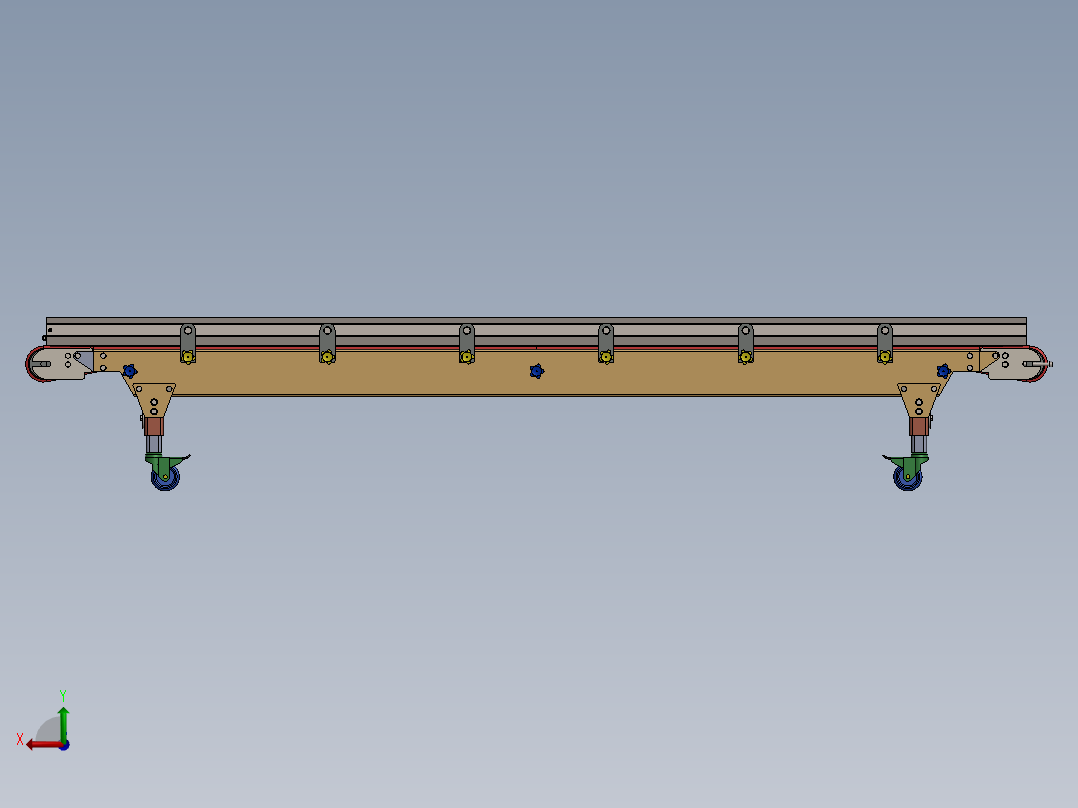 皮带运输机模型后视图