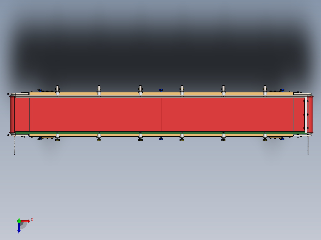 皮带运输机模型俯视图