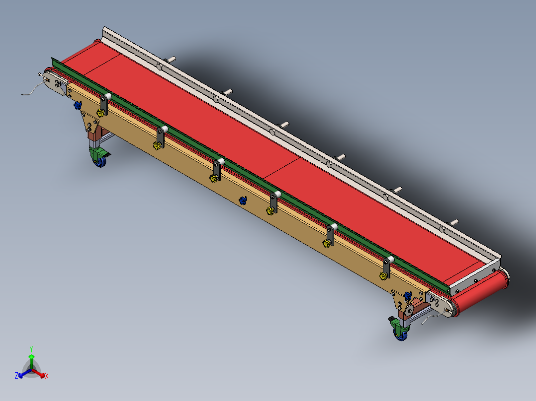 皮带运输机模型正等轴测图