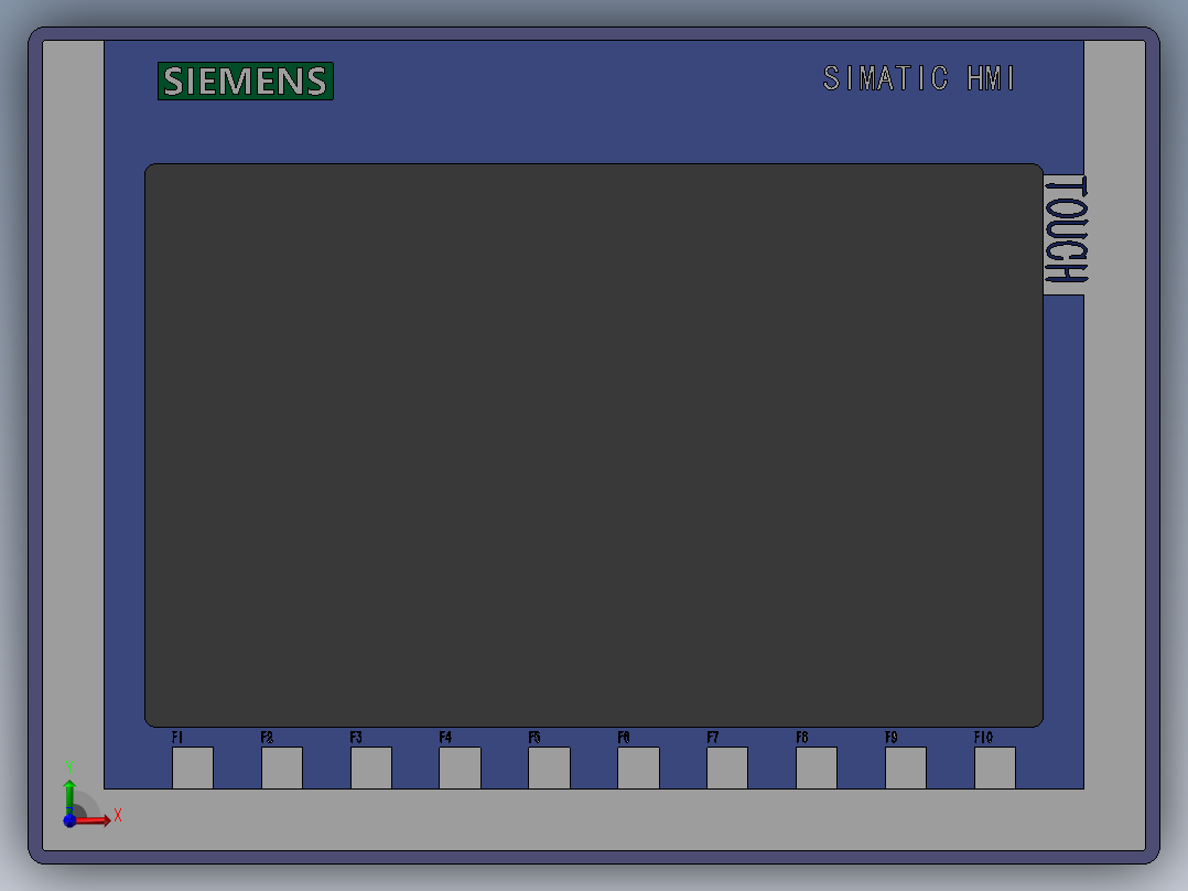 12寸西门子触摸屏前视图