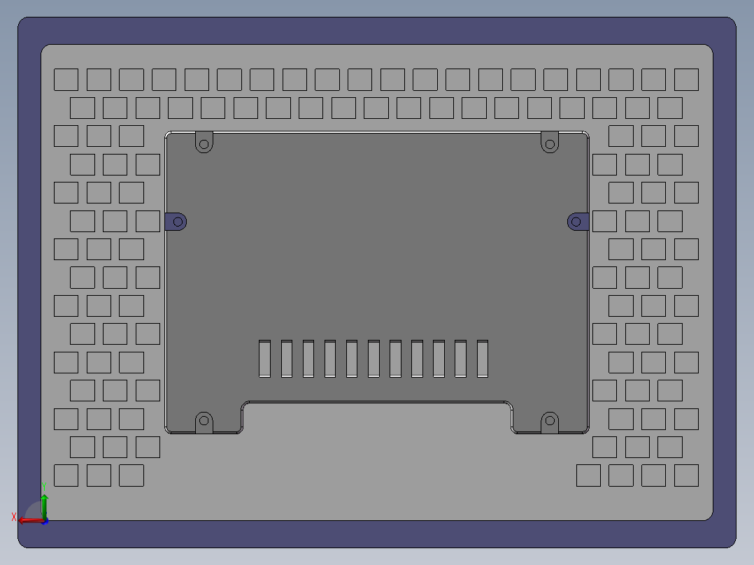 12寸西门子触摸屏后视图