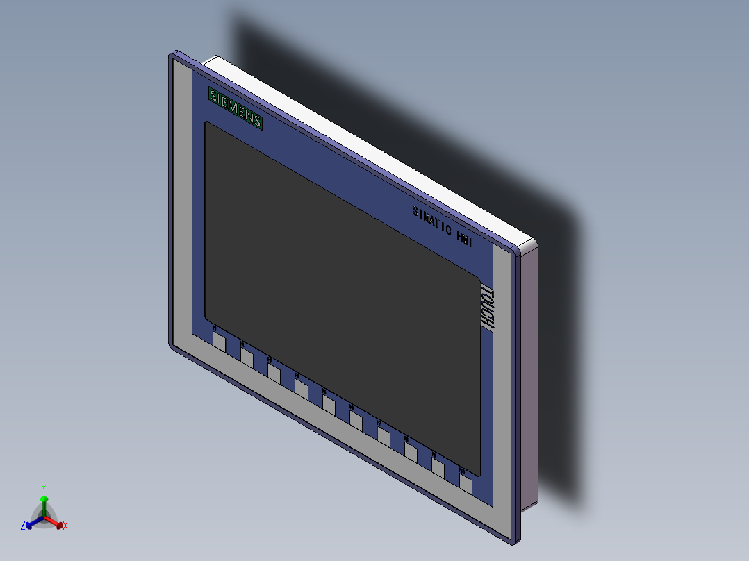 12寸西门子触摸屏正等轴测图