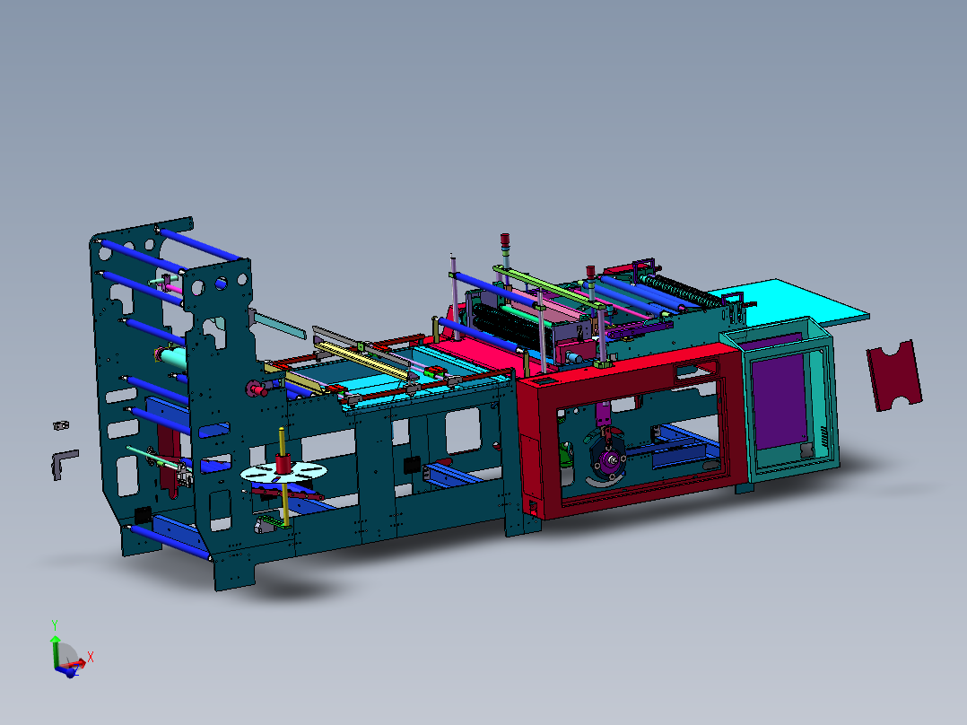 冷拉墙板制袋机(含工程图)sw20可编辑