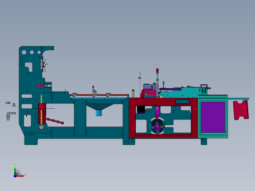 冷拉墙板制袋机(含工程图)sw20可编辑前视缩略图