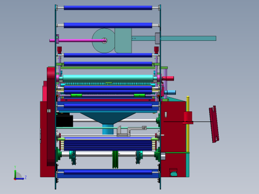 冷拉墙板制袋机(含工程图)sw20可编辑左视缩略图
