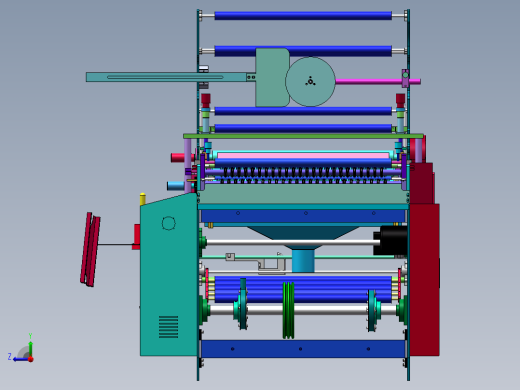 冷拉墙板制袋机(含工程图)sw20可编辑右视缩略图