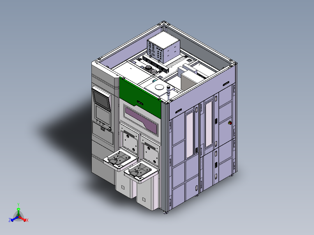 全自动晶圆显影机sw17可编辑正等轴测图