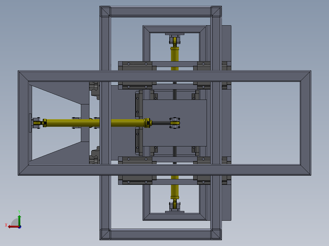 液压缸拆卸装置设计后视图