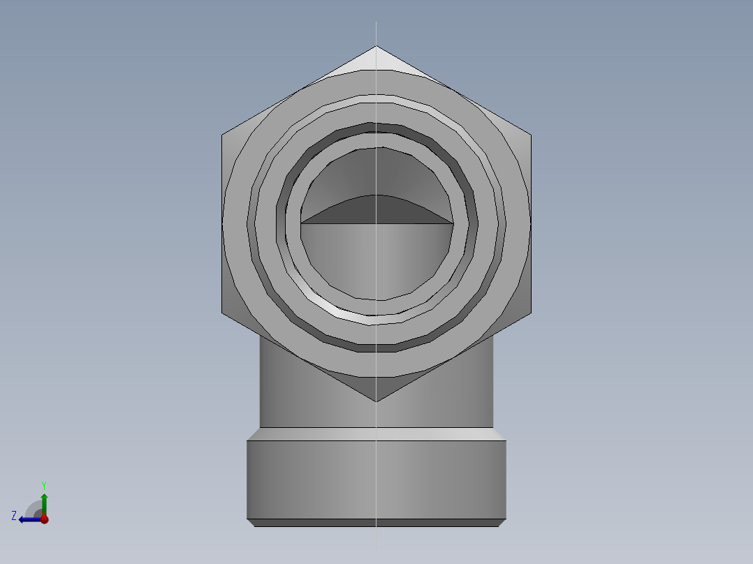直角过板接头、6D9-42LN右视图