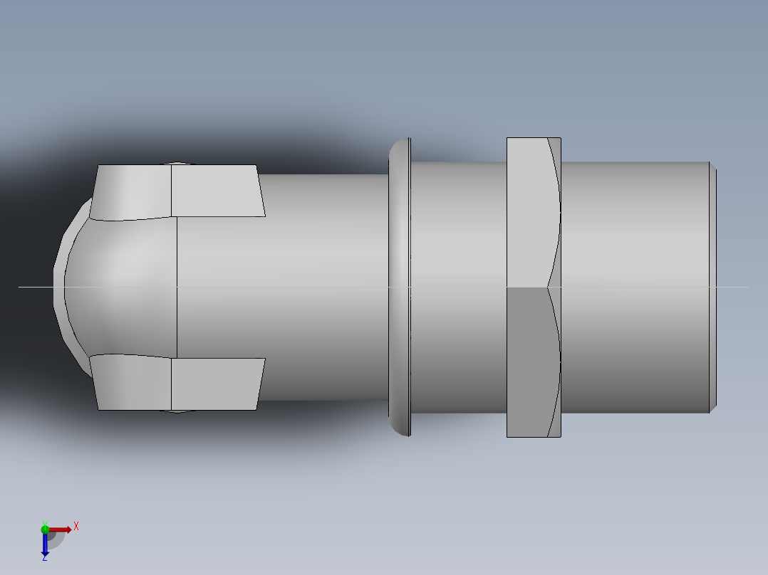 直角过板接头、6D9-42LN俯视图