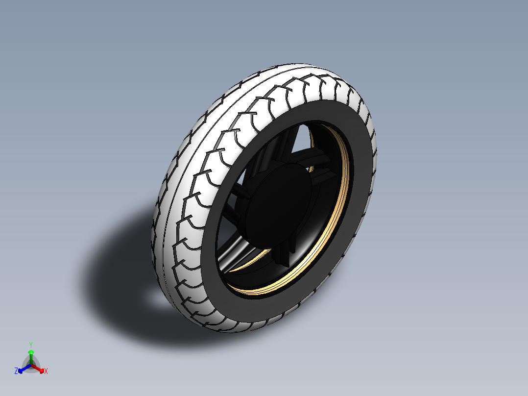 轮胎、车轮、轮毂(43)正等轴测图