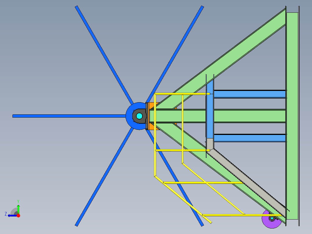 B2004374-重型皮带卷绕机右视图