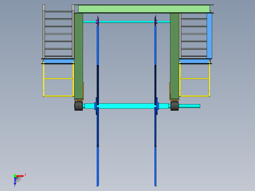 B2004374-重型皮带卷绕机俯视图