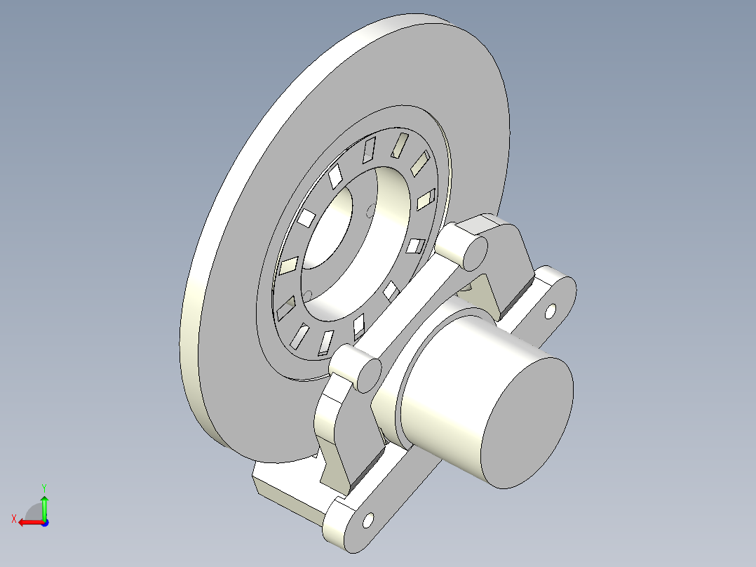 盘式制动器后视图