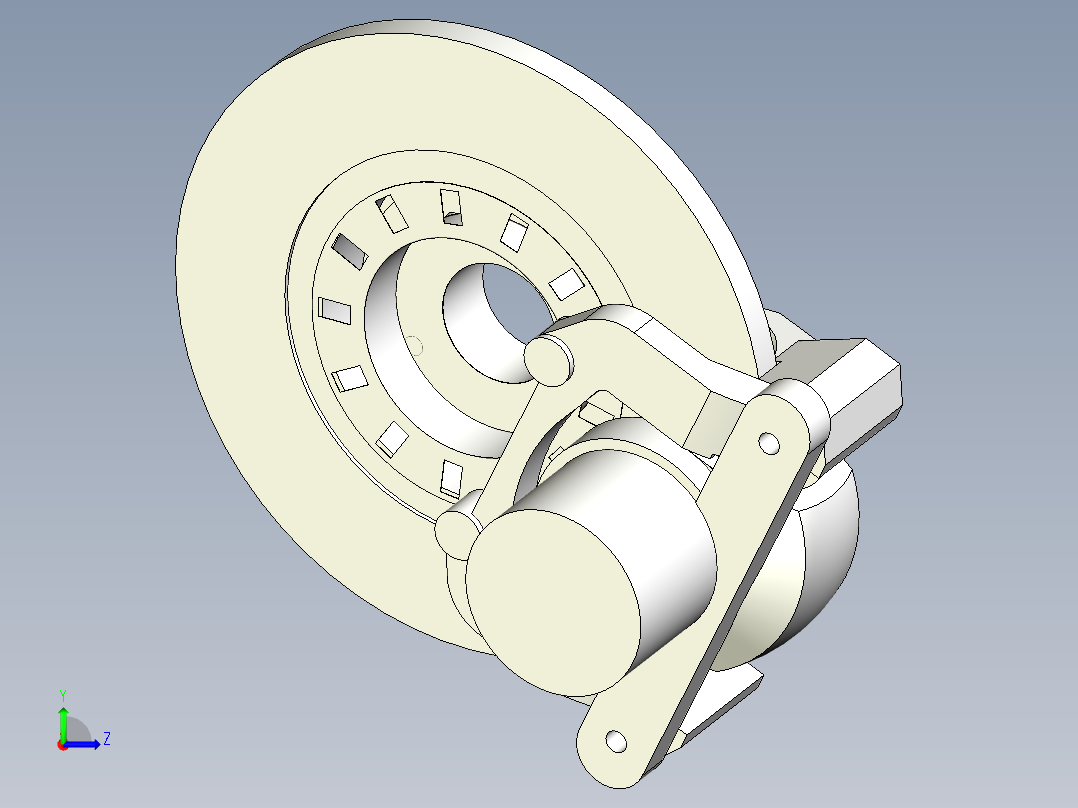 盘式制动器左视图