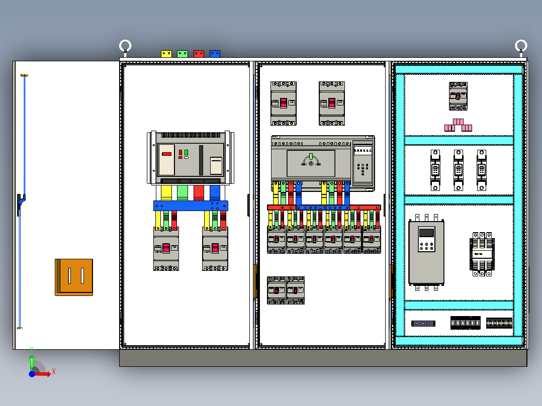 三柜万能断路器软启动旁路控制柜 55237前视图