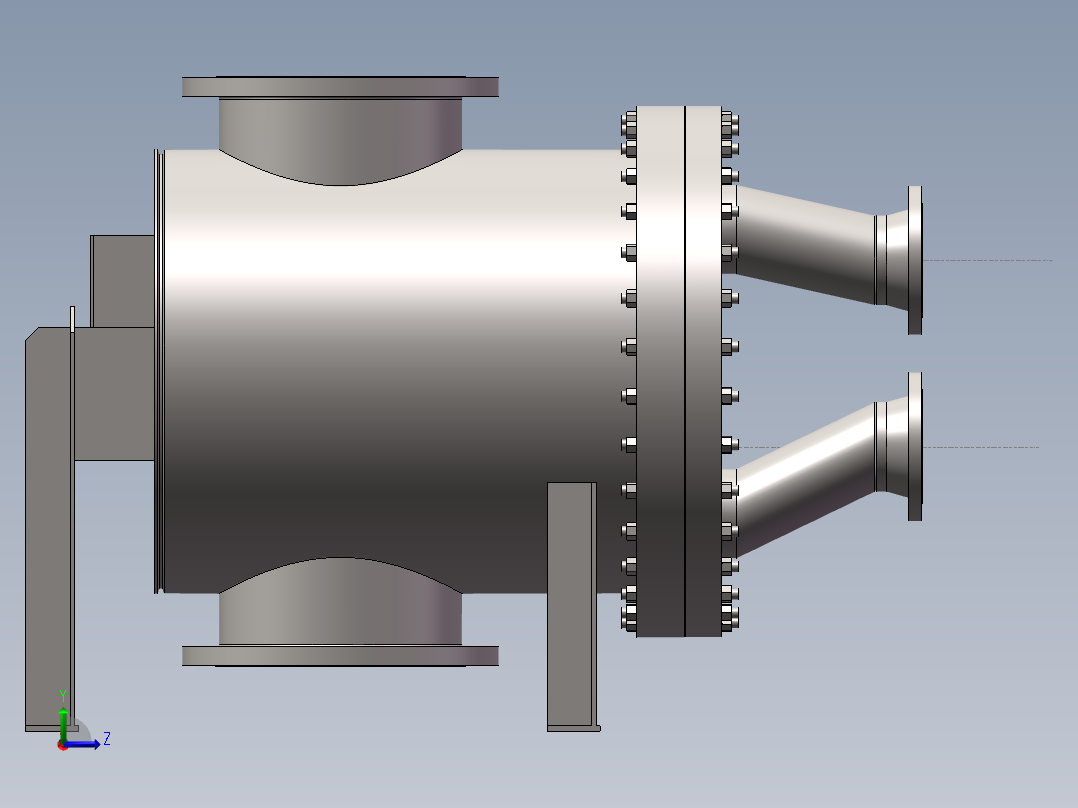 压力容积、板壳式换热器左视图