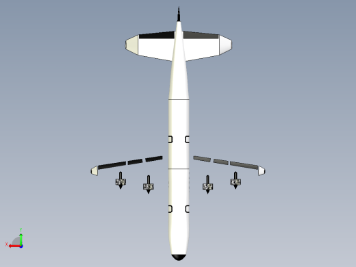 B2005338-双涡轮发动机商用飞机（PUBG飞机）后视缩略图