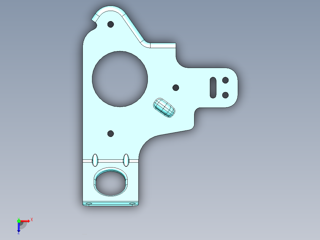 扫描钣金俯视图