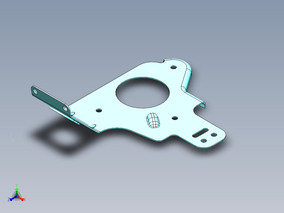 扫描钣金正等轴测图