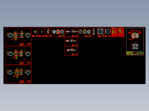 各种型号液压油缸图纸T5033-T5038
