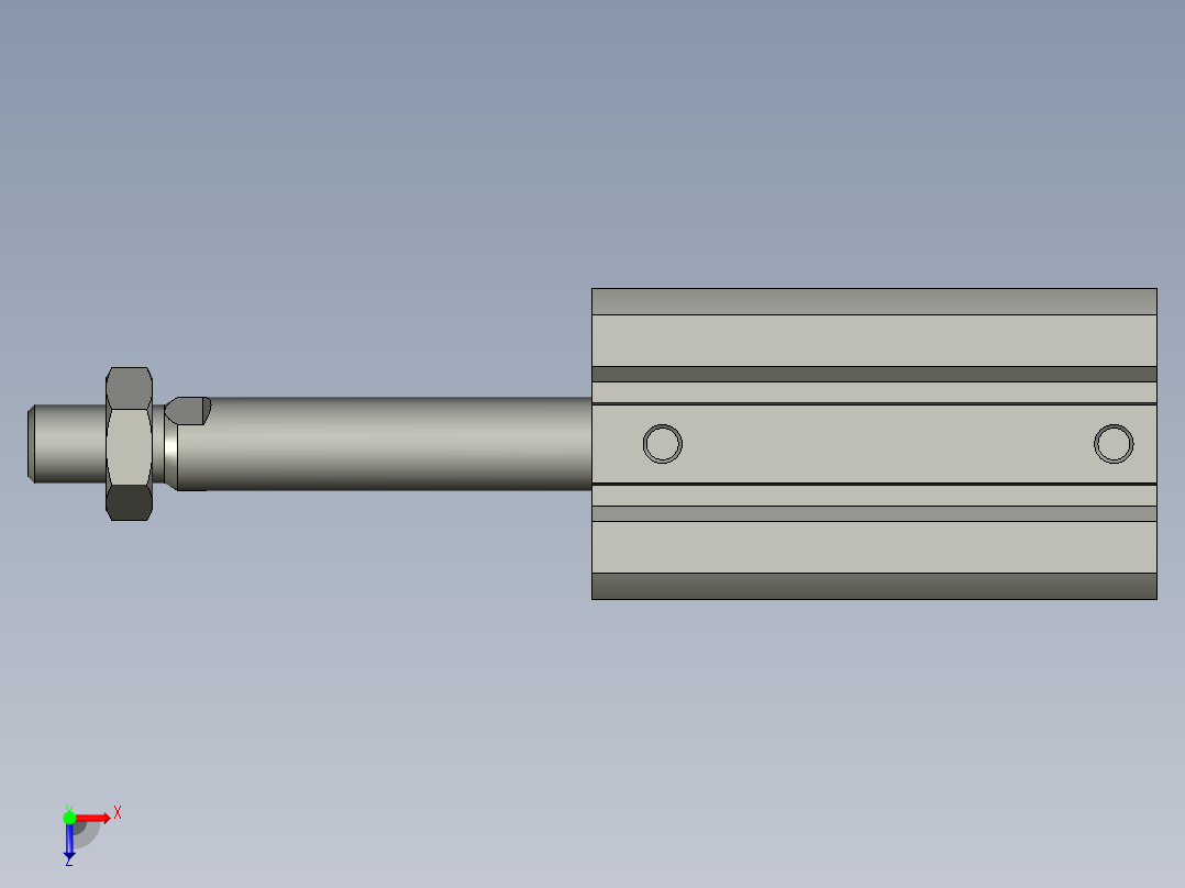 11CQ2A25-50DM(SMC汽缸)俯视图