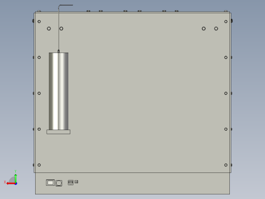 小型桌面级 3D 打印机结构整机模型后视缩略图