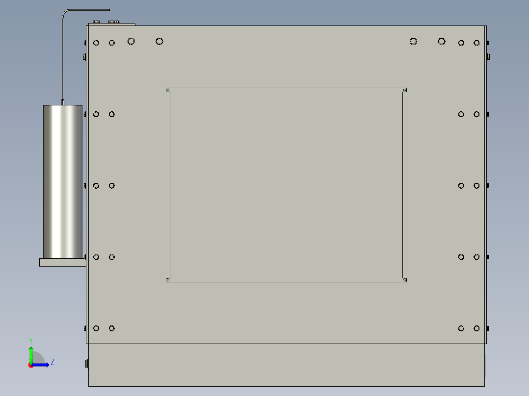 小型桌面级 3D 打印机结构整机模型左视图