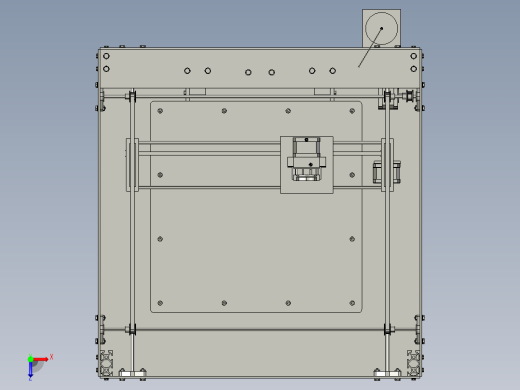 小型桌面级 3D 打印机结构整机模型俯视缩略图
