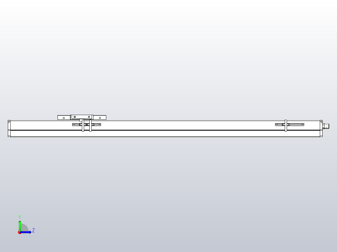MCH10无尘螺杆滑台[MCH10-L#-700-M-P10-C3]左视图