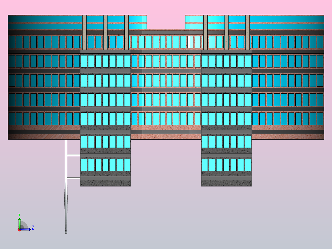 办公室，左视图