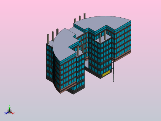 办公室，正等轴测缩略图