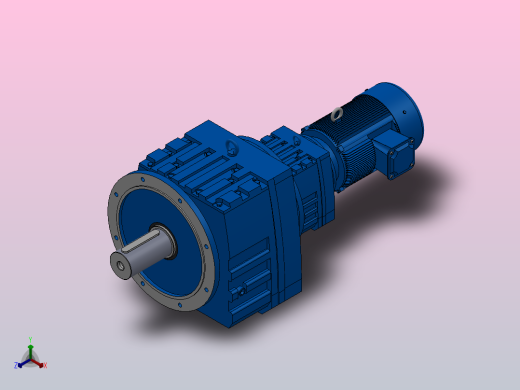 RF147R87法兰轴伸式组合型斜齿轮减速机RF147R87-Y7.5-4P-132M-M1-0°-Φ550
