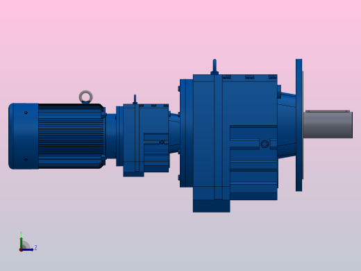 RF147R87法兰轴伸式组合型斜齿轮减速机RF147R87-Y7.5-4P-132M-M1-0°-Φ550左视缩略图