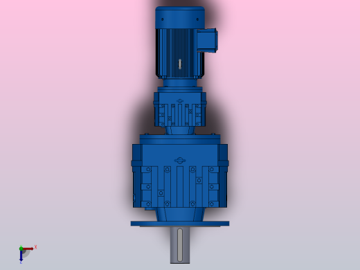 RF147R87法兰轴伸式组合型斜齿轮减速机RF147R87-Y7.5-4P-132M-M1-0°-Φ550俯视缩略图