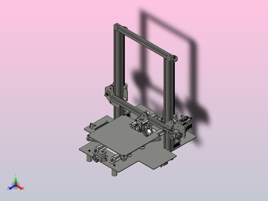 打印机模型3d-printer-4 2 STP主视图