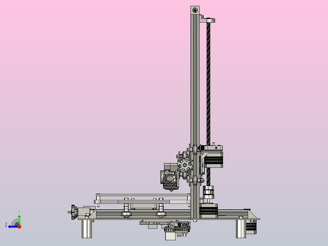 打印机模型3d-printer-4 2 STP右视图