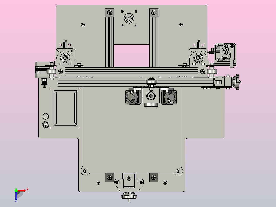 打印机模型3d-printer-4 2 STP俯视图
