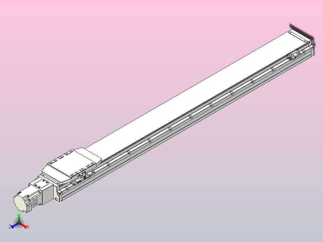 滚珠丝杠直线轴内置导轨TPA-GCR-120-1610C-L1000-M-M40-N3主视图