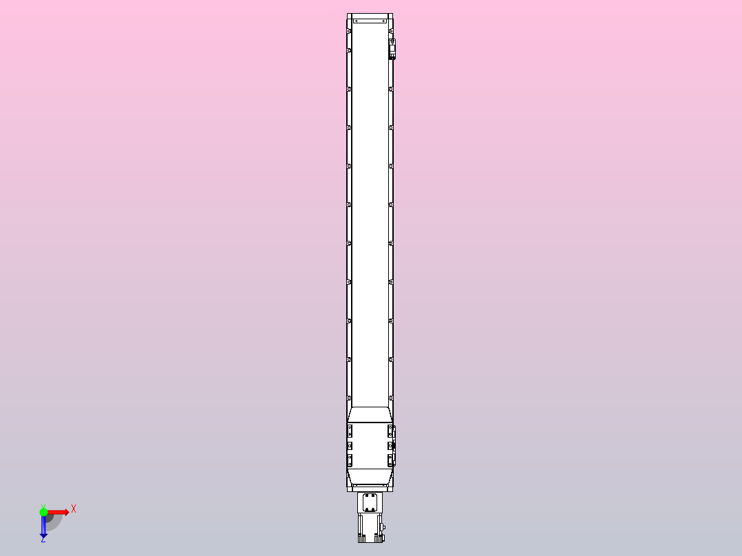 滚珠丝杠直线轴内置导轨TPA-GCR-120-1610C-L1000-M-M40-N3俯视图