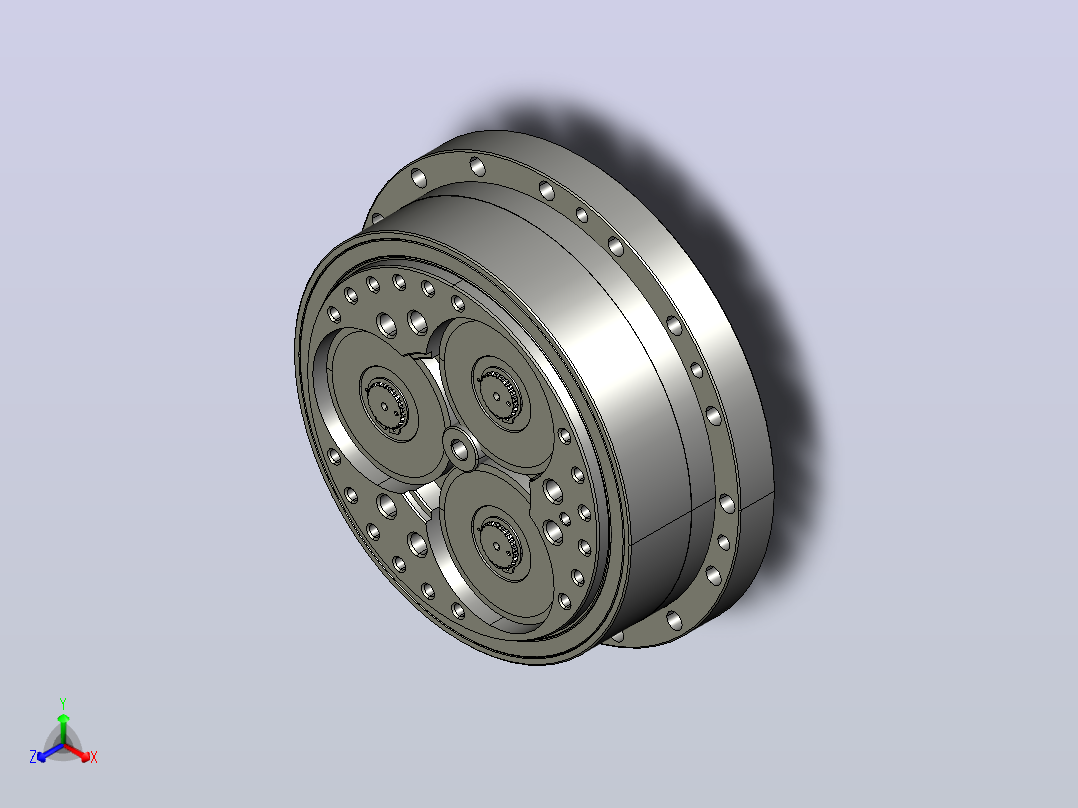 RV减速器常规产品外形图ZD-320BX-   -RVE-A-B-35X75L140-3001#RVE型减速器A-B-35X75正等轴测图