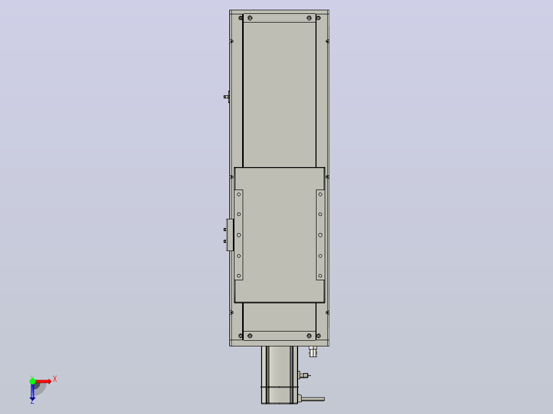 ACH22-300-BC-750W ACH22螺杆驱动 直线滑台模组俯视图