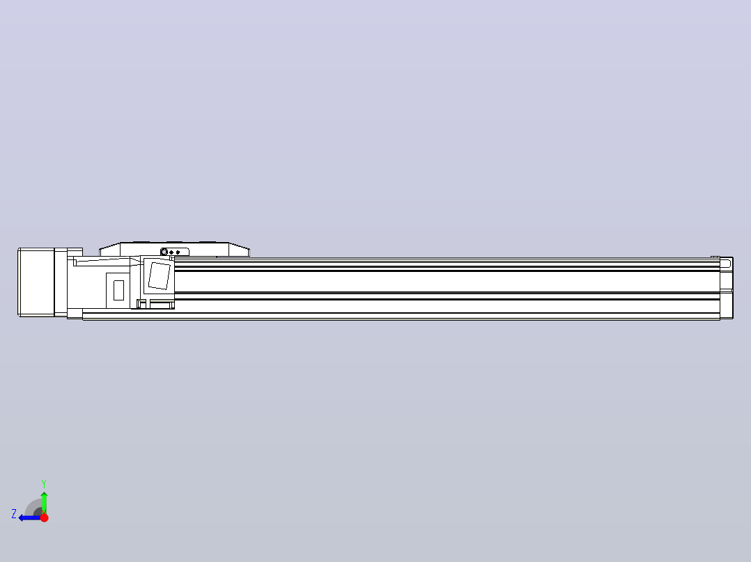 滚珠丝杠直线轴内置导轨TPA-GCR-50-1210C-L350-ML-M10-N3右视图