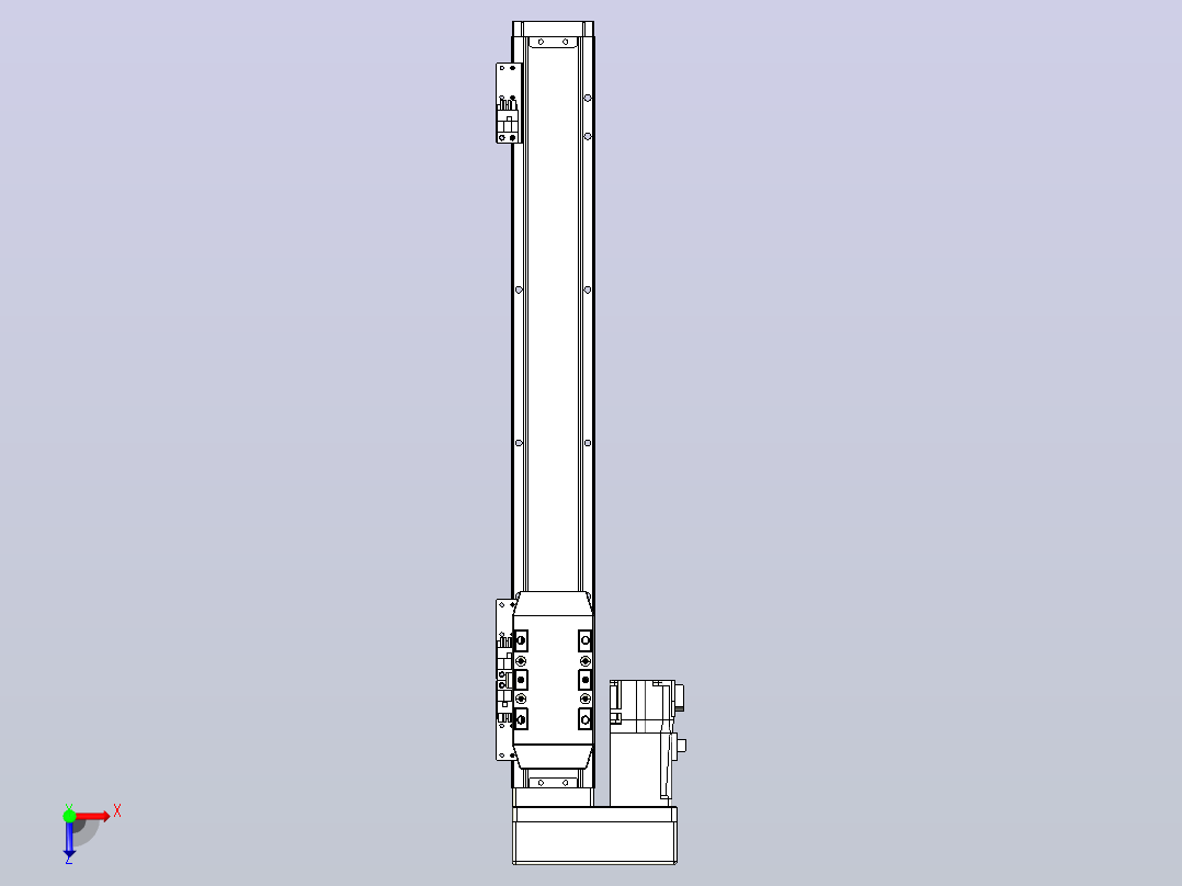 滚珠丝杠直线轴内置导轨TPA-GCR-50-1210C-L350-ML-M10-N3俯视图