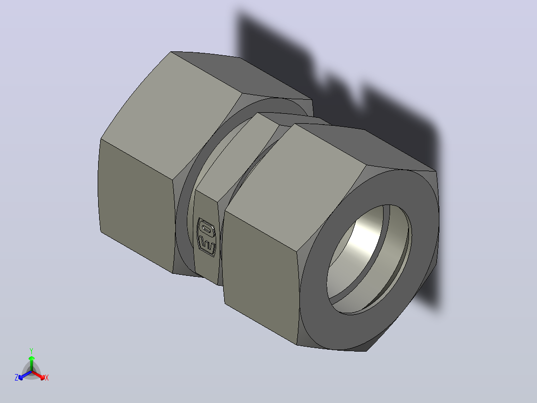 EO标准液压接头 Union G22ZL71(1)正等轴测图