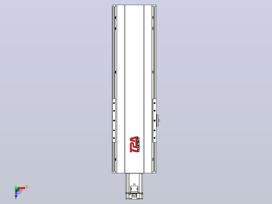 日规模组半封闭丝杆TPA-HNR-202D-2510C-L350-M-C-P75-N3俯视图